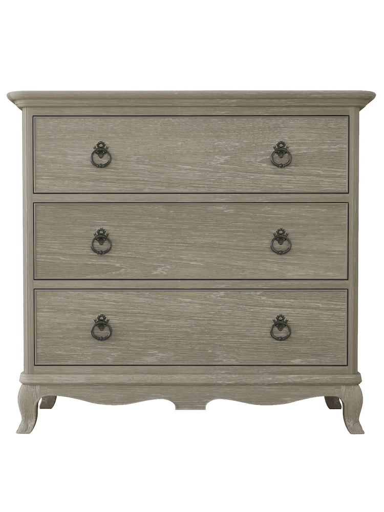 Willis & Gambier Oak Camille Wooden Chest of 3 Drawer Drawers - Image 5 of 5