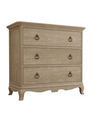 Willis & Gambier Oak Camille Wooden Chest of 3 Drawer Drawers - Image 6 of 6