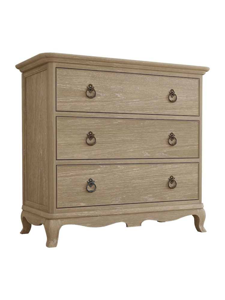 Willis & Gambier Oak Camille Wooden Chest of 3 Drawer Drawers - Image 6 of 6