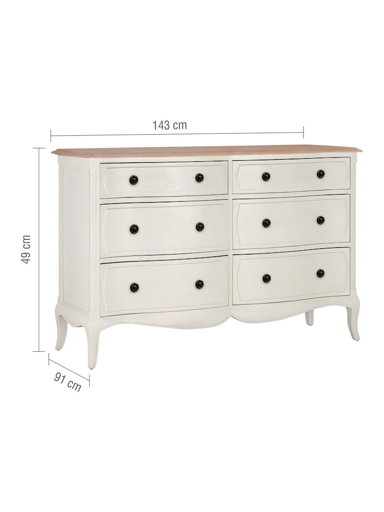 Willis & Gambier White Amelie Wooden 6 Drawer Chest of Drawers - Image 5 of 5 Willis & Gambier White Amelie Wooden 6 Drawer Chest of Drawers - Image 5 of 5