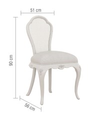 Willis & Gambier Grey Etienne Wooden & Upholstered Bedroom Chair - Image 4 of 4