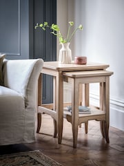 Willis & Gambier Brown Toulon Wooden Nest Of Table - Image 1 of 5