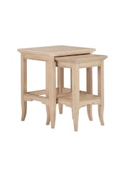 Willis & Gambier Brown Toulon Wooden Nest Of Table - Image 4 of 5