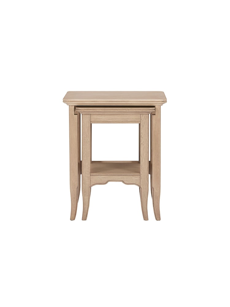 Willis & Gambier Brown Toulon Wooden Nest Of Table - Image 5 of 5