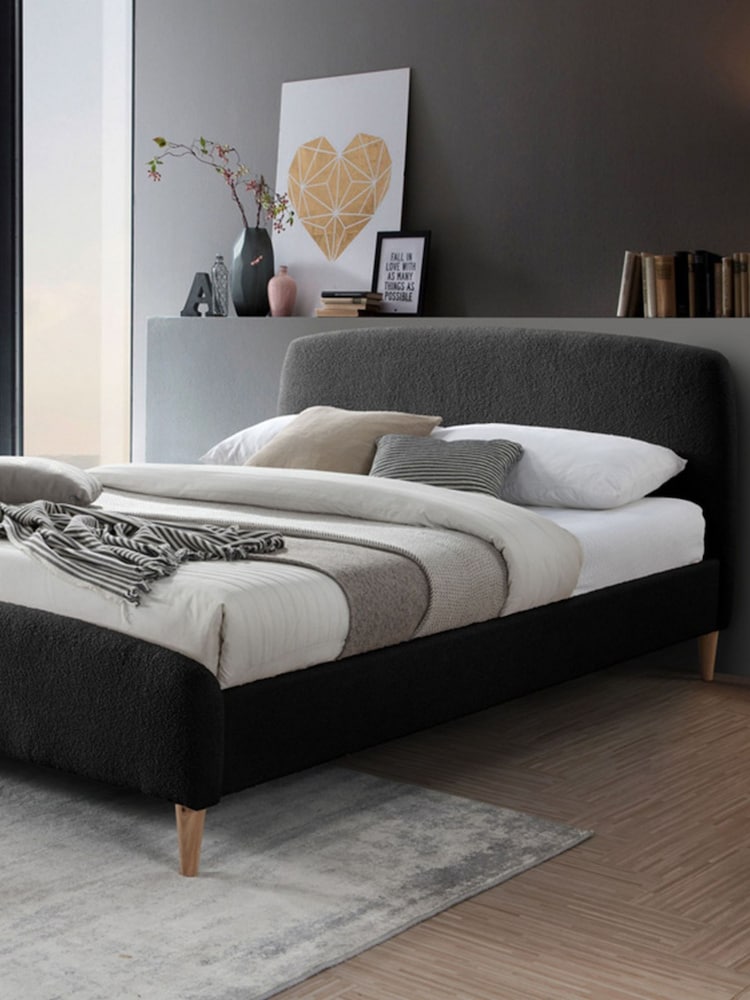 Birlea Charcoal Otley Upholstered Boucle Bed - Image 1 of 5