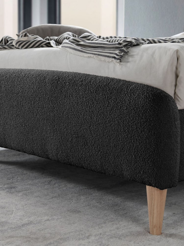 Birlea Charcoal Otley Upholstered Boucle Bed - Image 2 of 5