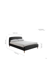 Birlea Charcoal Otley Upholstered Boucle Bed - Image 8 of 8