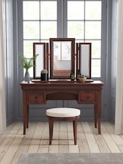 Willis & Gambier Brown Antoinette Wooden and Upholstered Stool - Image 1 of 3