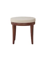 Willis & Gambier Brown Antoinette Wooden and Upholstered Stool - Image 2 of 3