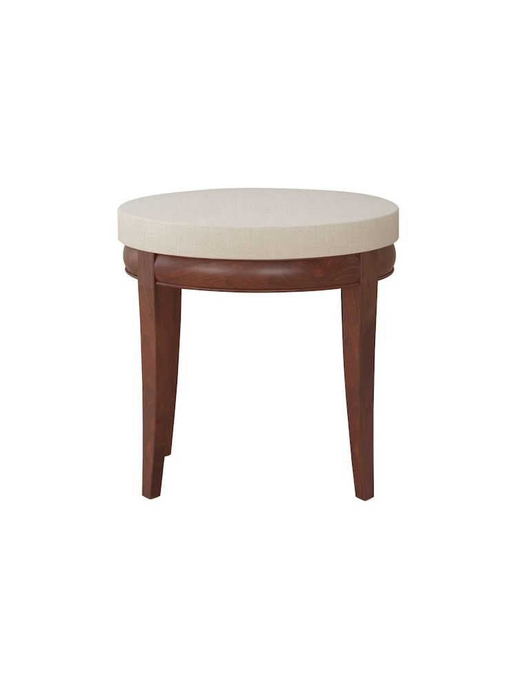 Willis & Gambier Brown Antoinette Wooden and Upholstered Stool - Image 2 of 3