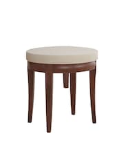 Willis & Gambier Brown Antoinette Wooden and Upholstered Stool - Image 3 of 3