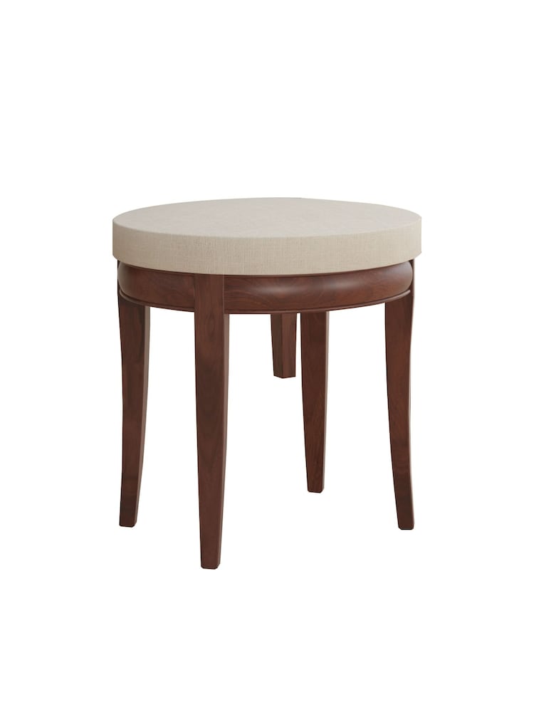 Willis & Gambier Brown Antoinette Wooden and Upholstered Stool - Image 3 of 3