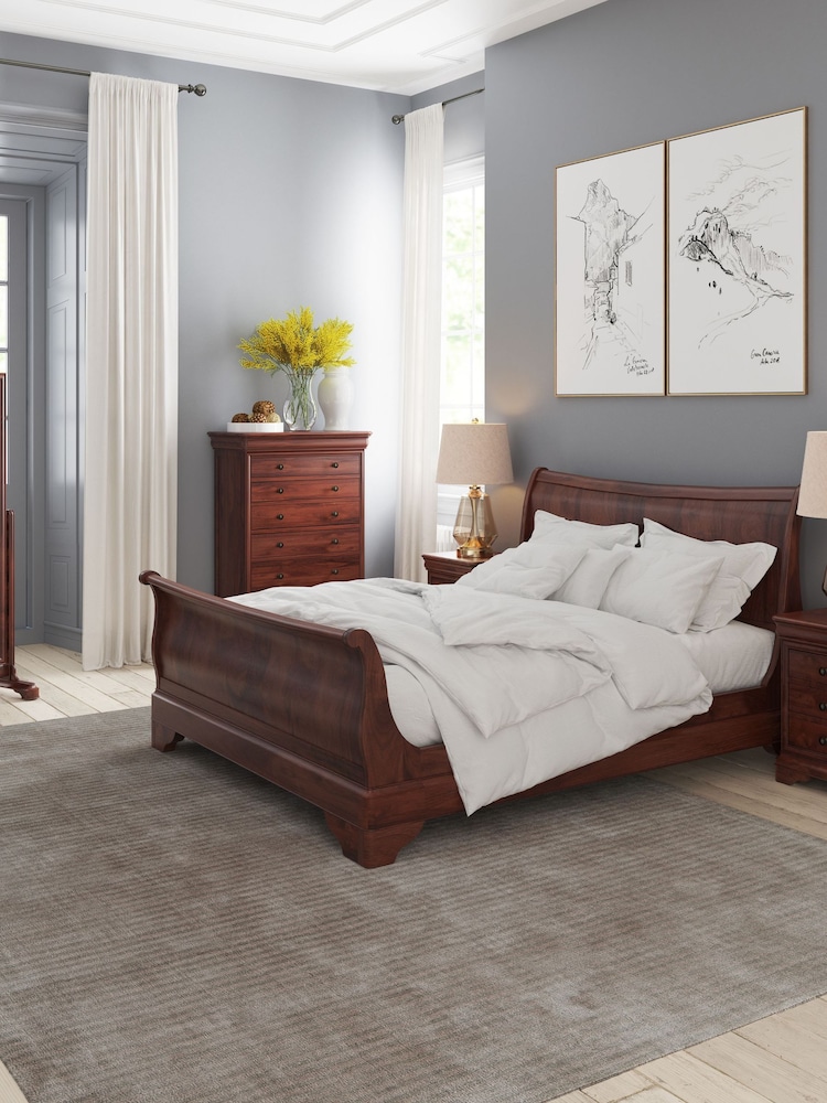Willis & Gambier Brown Antoinette Wooden Bedside Chest - Image 1 of 3