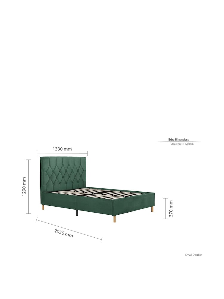 Birlea Green Loxley Upholstered Fabric Bed - Image 7 of 7