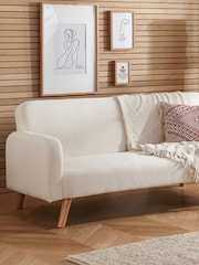 Birlea White Micah Upholstered Boucle Sofa Bed - Image 1 of 5