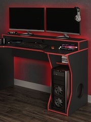 Birlea Black Red Enzo Gaming Computer Desk - Image 1 of 5