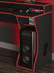 Birlea Black Red Enzo Gaming Computer Desk - Image 2 of 5