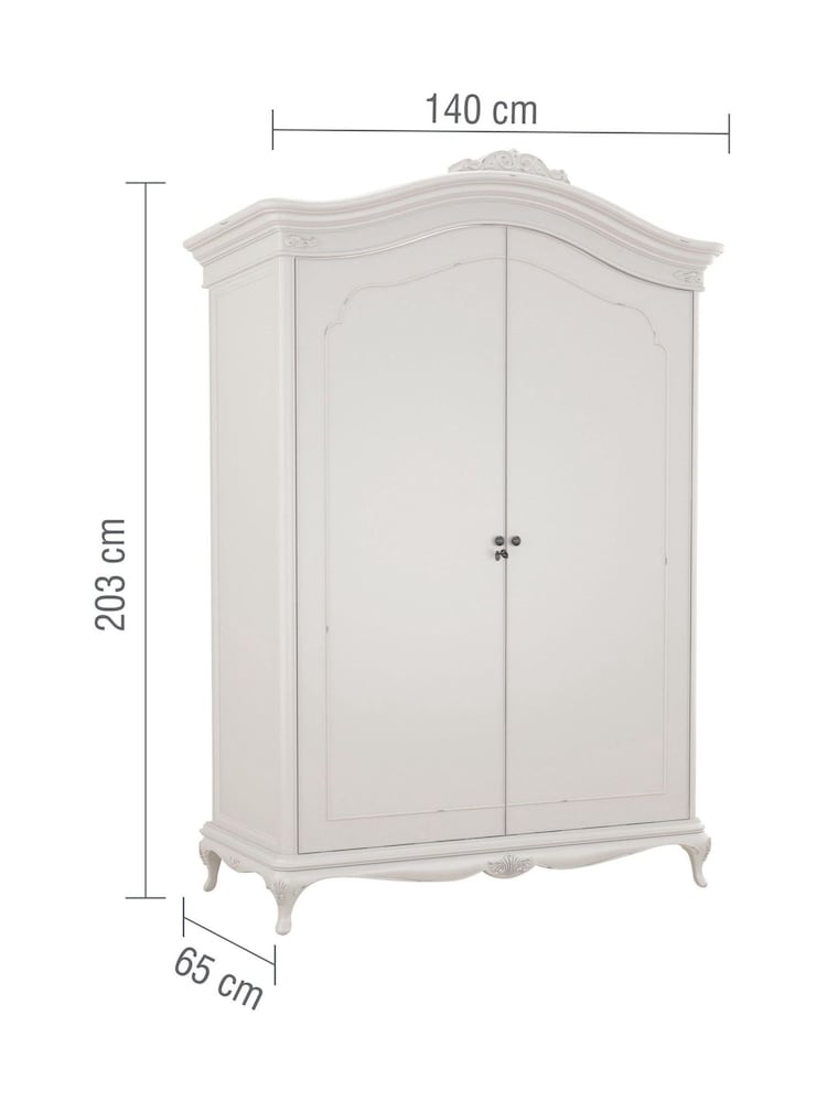 Willis & Gambier Grey Etienne Wooden Double, 1 Drawer Wardrobe - Image 6 of 6 Willis & Gambier Grey Etienne Wooden Double, 1 Drawer Wardrobe - Image 6 of 6