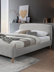 Birlea Dove Grey Otley Upholstered Boucle Bed - Image 1 of 5