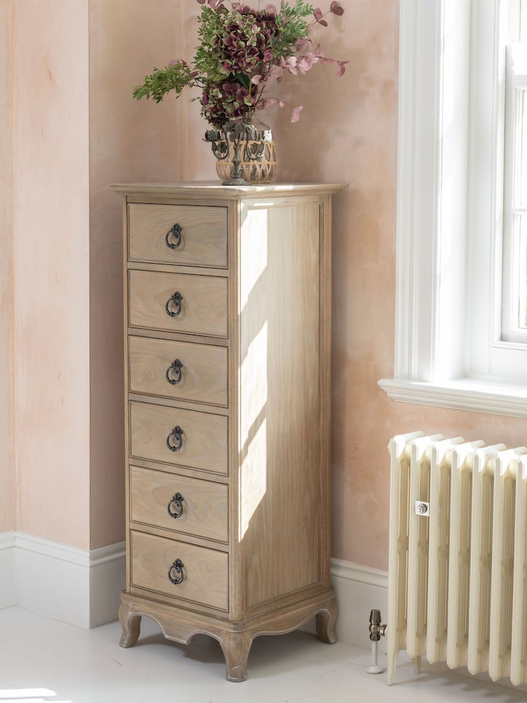 Willis & Gambier Oak Camille Wooden Chest of 6 Drawer Drawers - Image 1 of 5