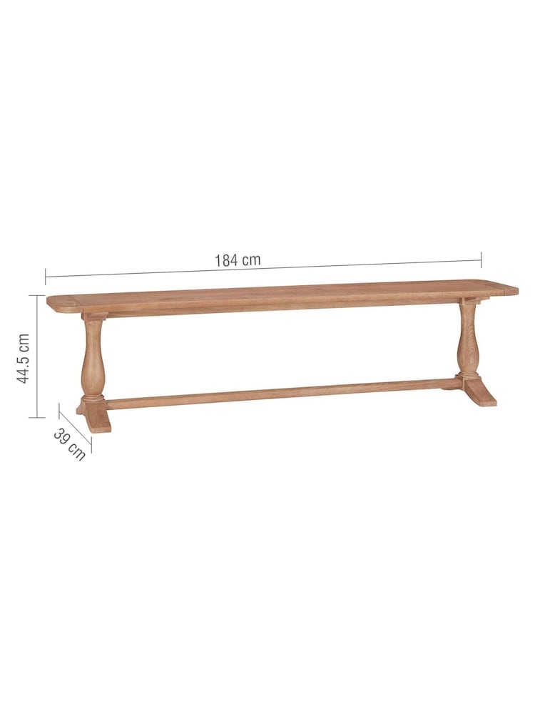 Willis & Gambier Oak Cannes Dining Bench - Image 5 of 5 Willis & Gambier Oak Cannes Dining Bench - Image 5 of 5