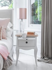 Willis & Gambier White Amelie Wooden 1 Drawer Bedside Table - Image 1 of 4