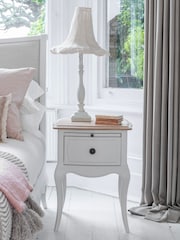 Willis & Gambier White Amelie Wooden 1 Drawer Bedside Table - Image 2 of 4