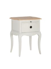 Willis & Gambier White Amelie Wooden 1 Drawer Bedside Table - Image 3 of 4