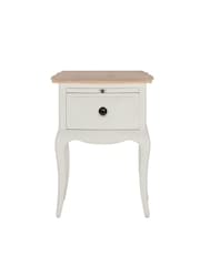 Willis & Gambier White Amelie Wooden 1 Drawer Bedside Table - Image 4 of 4