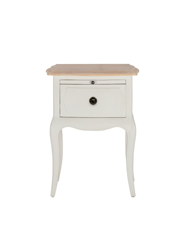 Willis & Gambier White Amelie Wooden 1 Drawer Bedside Table - Image 4 of 4