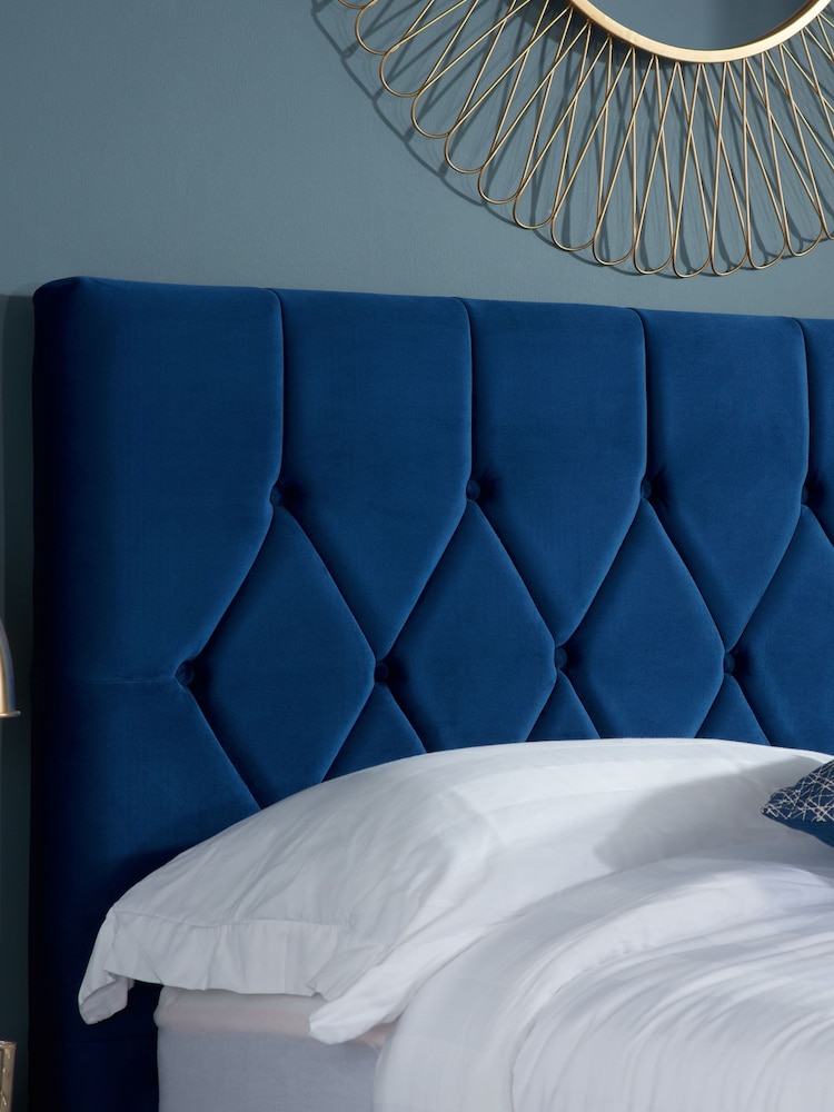 Birlea Blue Loxley Upholstered Fabric Bed - Image 2 of 5