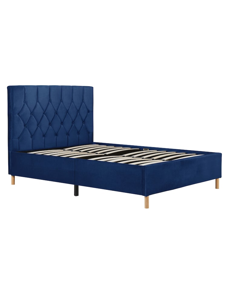 Birlea Blue Loxley Upholstered Fabric Bed - Image 5 of 5