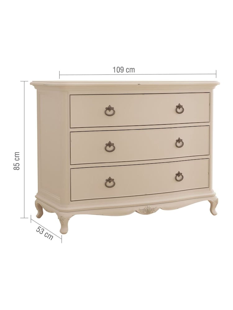Willis & Gambier Ivory Wooden Chest of 3 Drawer Drawers - Image 5 of 5 Willis & Gambier Ivory Wooden Chest of 3 Drawer Drawers - Image 5 of 5