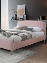 Birlea Blush Pink Otley Upholstered Boucle Bed - Image 1 of 5