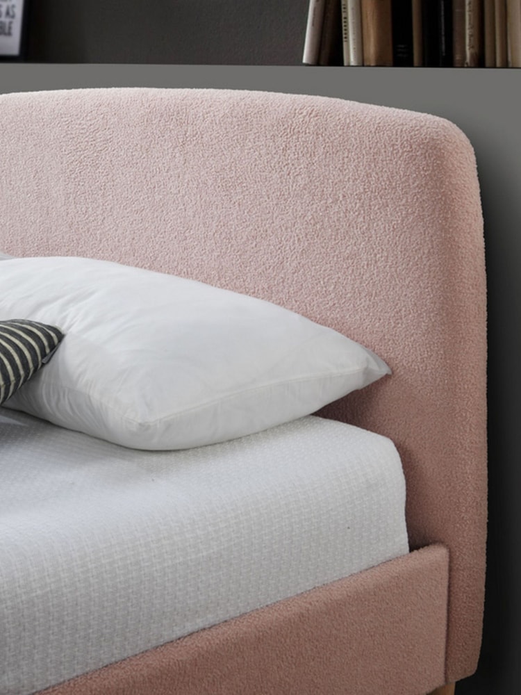 Birlea Blush Pink Otley Upholstered Boucle Bed - Image 2 of 5