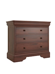 Willis & Gambier Brown Antoinette Wooden Chest of 3 Drawer Drawers - Image 3 of 4