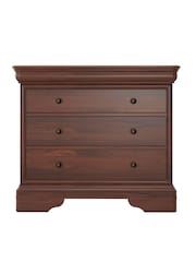 Willis & Gambier Brown Antoinette Wooden Chest of 3 Drawer Drawers - Image 4 of 4