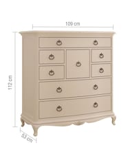 Willis & Gambier Ivory Wooden Chest of 8 Drawer Drawers - Image 5 of 5