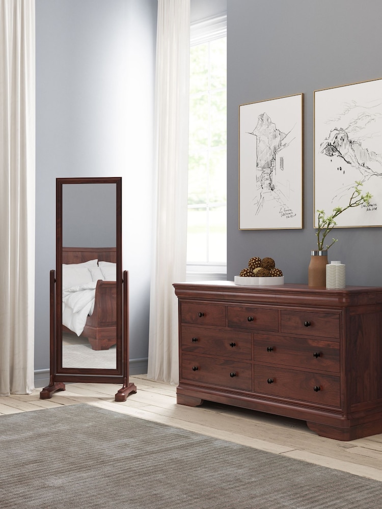 Willis & Gambier Brown Antoinette Wooden Chest of 7 Drawer Drawers - Image 1 of 3