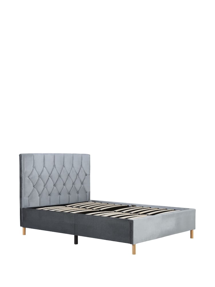 Birlea Grey Loxley Upholstered Fabric Bed - Image 10 of 10