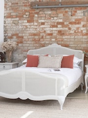 Willis & Gambier Grey Etienne Wooden & Rattan Headboard - Image 1 of 2
