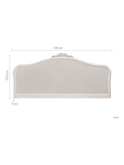 Willis & Gambier Grey Etienne Wooden & Rattan Headboard - Image 3 of 3