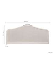 Willis & Gambier Grey Etienne Wooden & Rattan Headboard - Image 5 of 5