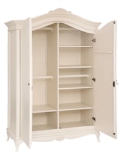 Willis & Gambier Ivory Ivory Wooden Double Wardrobe - Image 5 of 5