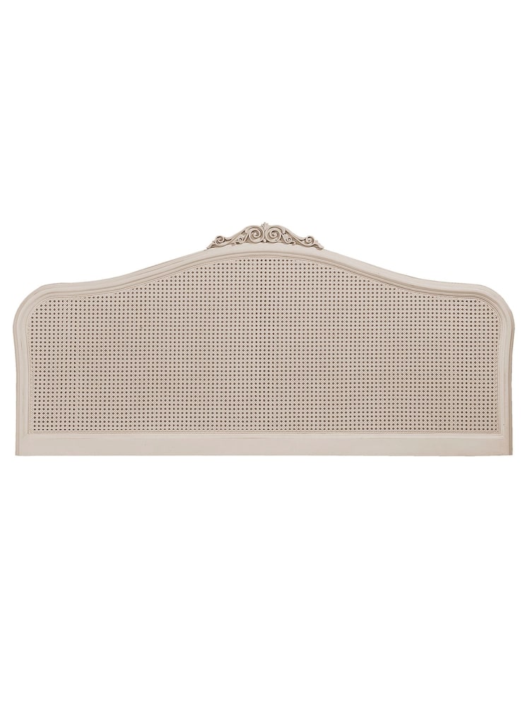 Willis & Gambier Ivory Wooden And Rattan Headboard - Image 2 of 2