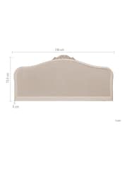 Willis & Gambier Ivory Wooden And Rattan Headboard - Image 3 of 5