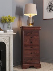 Willis & Gambier Brown Antoinette Wooden Chest of 6 Drawer Drawers - Image 1 of 3