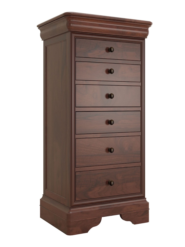 Willis & Gambier Brown Antoinette Wooden Chest of 6 Drawer Drawers - Image 2 of 3