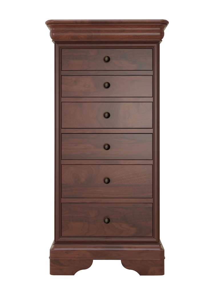 Willis & Gambier Brown Antoinette Wooden Chest of 6 Drawer Drawers - Image 3 of 3