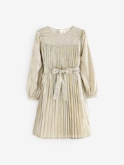 Billieblush Gold Sequin Party Occasion Dress With Belt - Image 1 of 4